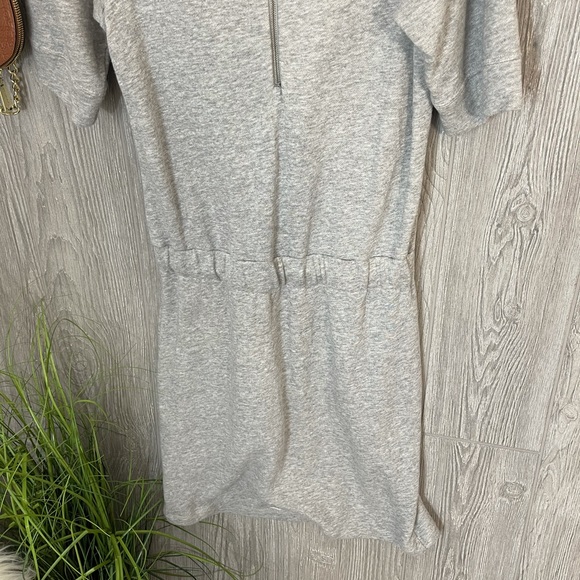 Banana Republic Grey & White T-shirt Dress Drawstring Bow M Medium - Picture 8 of 8